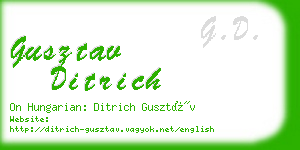 gusztav ditrich business card